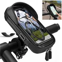 MOPUEA Smartphone-Halterung Optimierte wasserdichte Fahrrad Handyhalterung Lenkertasche Bis 7 Zoll, (bis 7 Zoll, 1-tlg., 360° Drehbare Fahrradhalterung Fahrradlenker Tasche für Lenker 10–40mm, Fahrradtasche mit Sonnenblende Stauraum für Navigation Un