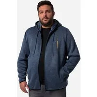 Men Plus Fleecejacke Strickfleece-Jacke Kapuze