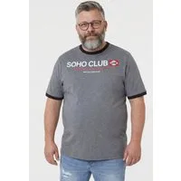 Men Plus T-Shirt T-Shirt Brustprint Halbarm Rundhals