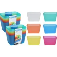 Koopman Aufbewahrungsbox Teilebox 12x8x12 cm Bunt 12 er Set (Set, 12 St., Packung), 12 Stk, Bastelbox, Puzzlebox, Vielseitig, Box