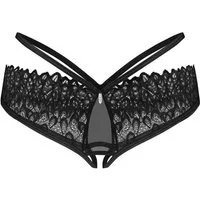 Obsessive Slip Ouvert-Slip aus Spitze - schwarz (1-St) offener Schritt