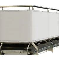 Sol Royal Balkonsichtschutz Balkon Sichtschutz PES SolVision PB2 Weiß, 90x300cm mit Ösen & Kordel, wasserabweisend blickdichte 160 g/m² mit UV-Schutz