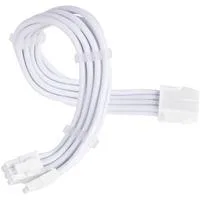 Netzteil-Verlängerungskabel SST-PP07E-PCI8W-V2, PCIe 8pin (6+2) weiß, 30cm