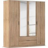 rauch Kleiderschrank Drehtürenschrank Schrank Garderobe Ankleide Schlafzimmer LAGOA (3 verschiedene Ausstattungen BASIC/CLASSIC/PREMIUM (inkl. SOFT-CLOSE) geräumige Schubladen, 3 Breiten, optional mit Aufsatz MADE IN GERMANY