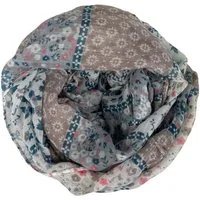 Taschen4life Loop leichter Damen Loop Schal, mit Streublümchen, vintage & modern
