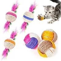 AFKSMILE Tier-Beschäftigungsspielzeug Interaktives Katzenball Katzenspielzeug, 6 Stücke Katzen Ball, Haustier Katzen Spielzeug Bälle, Umweltfreundliche Kätzchen Bälle