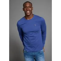 DELMAO Rundhalsshirt mit Markenlabel