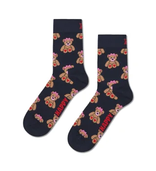 happy socks - Teddy Short Crew Sock Blau - Gr. - 38