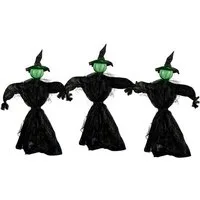 Horror-Shop Dekoobjekt Halloween Hexen mit grüner Beleuchtung als Garten
