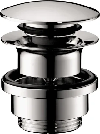 Hansgrohe Ablaufventil push-open DN32 chrom mit Überlaufloch, 50100000 50100000