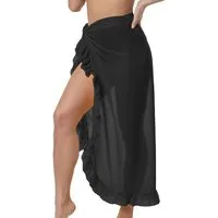 nsihing Sarong Damen Strand-Sarong aus – leichtes, Wickelkleid, Strandkleid, halbtransparentes Strandtuch und Wickelrock, Strand-Cover-Up