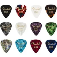 Fender Plektrum, 351 Picks Celluloid Medley Extra Heavy - Plektren Set