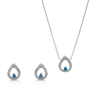 Orphelia 'Kiana' Damen-Set aus 925er Sterlingsilber: Halskette + Ohrringe – Silber SET-7487