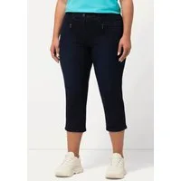 Ulla Popken 7/8-Hose 7/8-Jeans Mony Elastikbund Reißverschlusstaschen