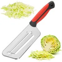 FELIXLEO Gemüseschneider 32cm Kohlschneider Krautsalat Salatschneider Edelstahl Küche Rot
