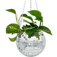 Mikamax Blumentopf Discokugel Blumentopf mit Kette zum Aufhängen