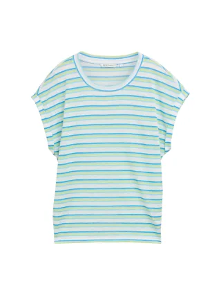 Denim Tom Tailor - T-Shirt mit Streifenmuster light multicolor stripe - Gr. - S