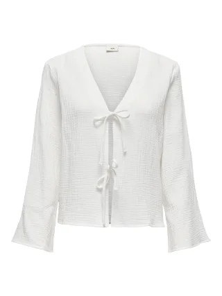 JDY - JDYTHEIS LIFE L/S TOP WVN NOOS Cloud Dancer - Gr. - S