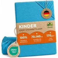leevitex® Spannbettlaken in verschiedenen Größen und Farben, Jersey aus 100% Baumwolle, Jersey, Gummizug: rundum, (1 Stück), für Kinder- & Standardmatratzen, OEKO-TEX® STANDARD 100 zertifiziert