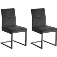OTTO home Esszimmerstuhl Geranie Freischwinger, Schwingstuhl (Set, 2 St), mit 3D-Steppung, robustes Gestell, hochwertiger Stoff