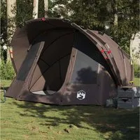 furnicato Angelzelt Campingzelt 320 x 292 x 178 cm Braun, Wetterfestes Outdoorzelt mit Schlafkabine und integrierter Ablage