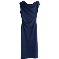Next Midikleid Gerafftes, drapiertes Midikleid (1-tlg)