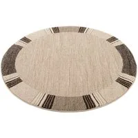 OCI DIE TEPPICHMARKE Teppich CASTLE FLORA, auch in rechteckig, rund, Höhe: 20 mm, dichter Frisé Kurzflor, farbiger Bordüre, Wohnzimmer, Schlafzimmer