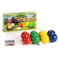 Londero Spielball Boccia aus Holz, Hochwertiges Boccia-Spiel mit lackierten Holzkugeln