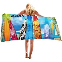 Diwzbyn Strandtuch 70x140 cm Strandlaken Strandhandtuch Mikrofaser Schnelltrocknend, (1-St), Leichtes, Sandfrei, Badetuch für Strand Schwimmen Sauna Camping