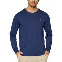 Polo Ralph Lauren Longsleeve Interlock Pony Langarm gerippter Rundhalsausschnitt und Ärmelabschlüsse