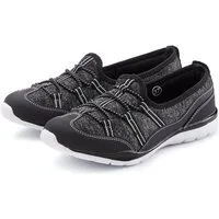 LASCANA Halbschuh, Freizeitschuh, Slipper, Slip-On-Sneaker, Sneaker zum Reinschlüpfen mit elastischen Schnürbändern VEGAN