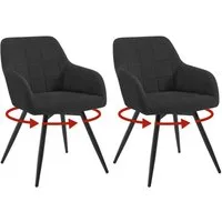 Woltu Esszimmerstuhl (2 St), gepolsterter ergonomischer, mit Metallbeinen