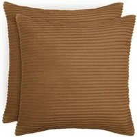 Blumtal Kissenhülle 2er Set Kissenbezug 40x40 cm– Kord Bezug, (2 Stück), weiche Cord Kissenbezüge mit verstecktem Reißverschluss