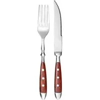 GRÄWE Steakbesteck GRÄWE Steakbesteck 12-tlg., Serie Nürnberg, BRAUN, Edelstahl 18/0