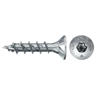 Fischer Spanplattenschraube 5,0x35 PowerFast FPF II CTF BC, Senkkopf, Innenstern TX, Vollgewinde - 670675