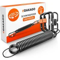 Gakago Boxsackfeder Schwingfeder für Hängesessel (Set, mit Sicherungsedelstahlseil und 2 Karabiner), - Extra sicher und angenehmes Schwingen