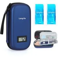 LuxusKollektion Kühltasche Insulin Tasche Kühltasche Kühlakku TSA Dunkelblau 01 Y12-dunkelblau