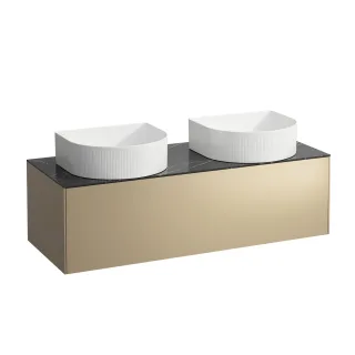 LAUFEN Waschtischunterschrank SONAR f.WT H812340/1/2/3 1 Schubl 1175x455 Ausschn li Gold? Mar H4054240341401