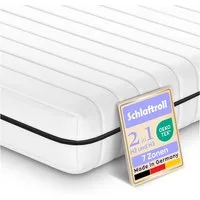 Kaltschaummatratze H2/H3, ergonomische 7-Zonen Matratze, Schlaftroll, 5 cm hoch, 120x200 cm, 140x200 cm, 160x200 cm und weiteren Größen