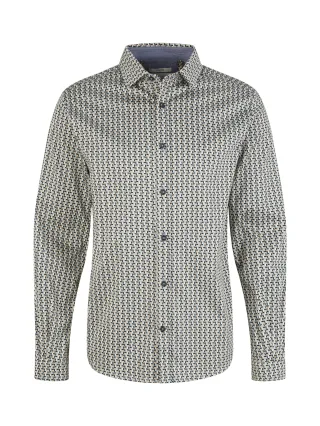 Tom Tailor - Hemd mit Allover-Print ice blue colorful design - Gr. - L