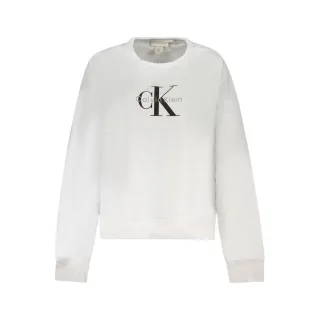 Calvin Klein Weißes Baumwoll-Sweatshirt für Frauen