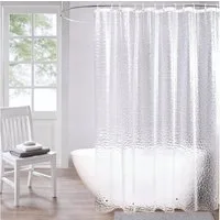 wohnTRAUM24 Duschvorhang Duschvorhang Transparent, Duschvorhänge 3D Muster Anti-schimmel Breite 180 cm, 180x180cm mit 3 Magnete unten, Waserdicht Eva mit 12 Duschvorhangringe