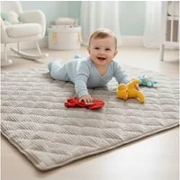 Krabbeldecke Soft-Cord Creme wasserabweisende Sanosoft Babydecke Natur 120x120cm, Sanosoft, Öko-Tex und Made in Germany