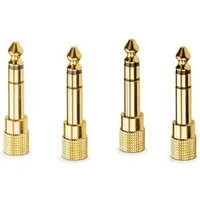RØDE Rode HJA-4 Klinkenadapter 3,5mm zu 6,35mm TRS 4 Stück Audio-Adapter 6,35mm Klinke zu 3,5-mm-Klinke, 4 Stück