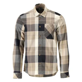MASCOT Herren Langarmhemd CUSTOMIZED Dunkel Sandbeige-kariert L - 22904-446-599-L