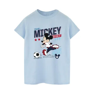 Disney - "Mickey Mouse Team Mickey Football" T-Shirt für Damen (Babyblau)