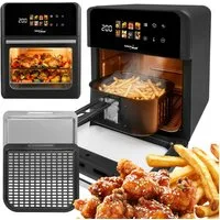 GreenBlue Heißluftfritteuse, 1800 W, Air Fryer ohne Öl, LED Touch, Timer, Sichtfenster, Zubehör