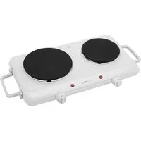 CLATRONIC Doppelkochplatte DKP 3583, für Camping, Küche, Büro, Ø ca. 180 mm & 150 mm