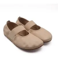 POLOLO Barfuß Ballerina Kaya, Damen Barfußschuh aus natürlich gegerbtem Leder