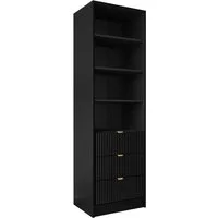 MIRJAN24 Regal Tireno 3SZ, Aluminiumgriffe in der Farbe Gold